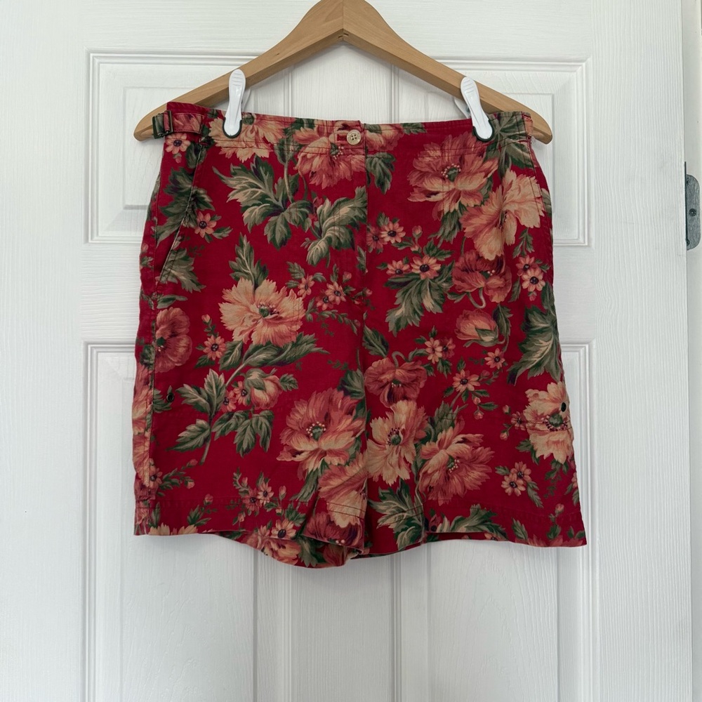 Vintage Ralph Lauren 100% Linen Floral Shorts